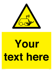 Custom warning run over by operator controlled machine